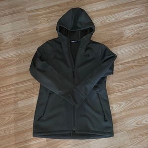 Women’s Forest Green North Face windwall jacket size medium